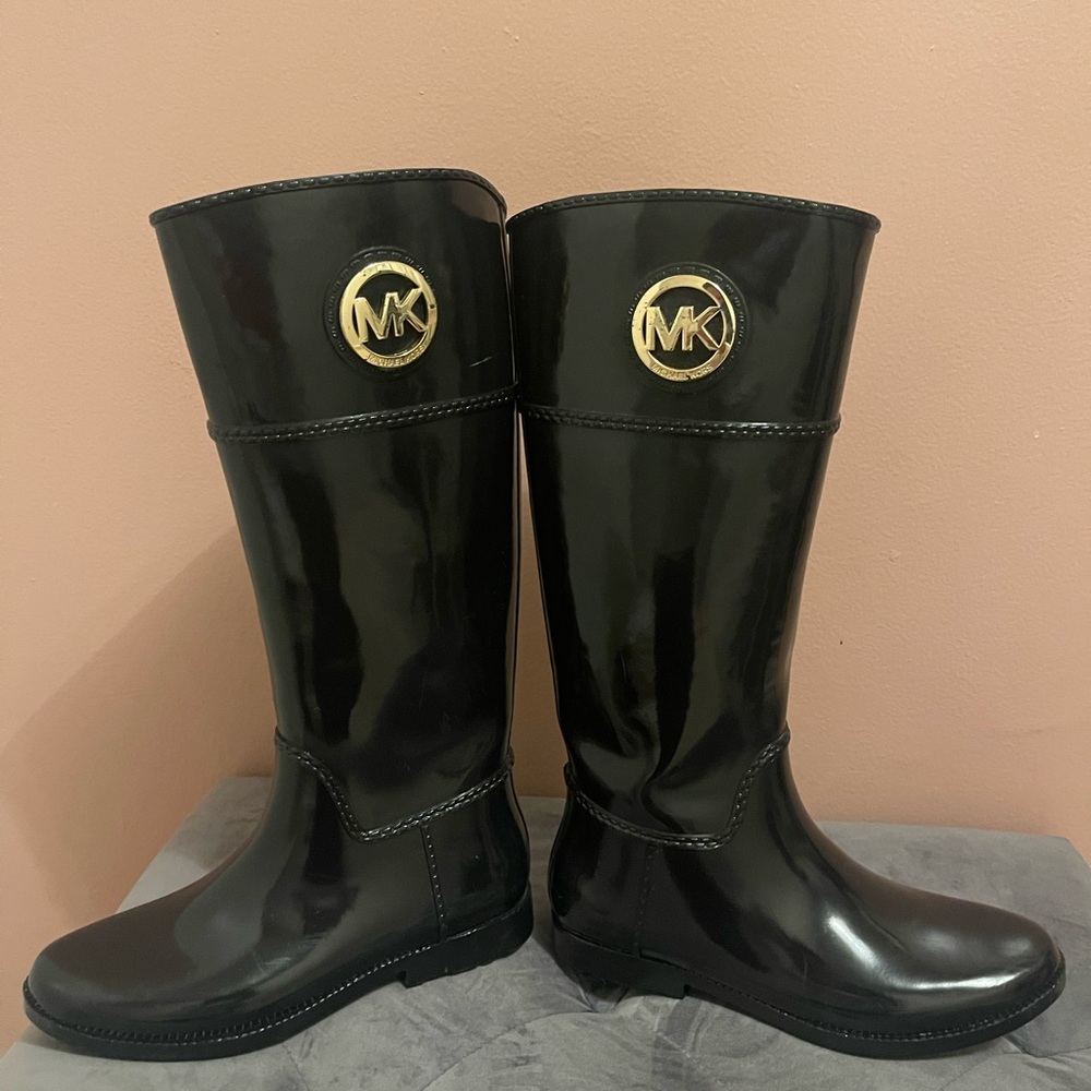 Black MK Rain Boots